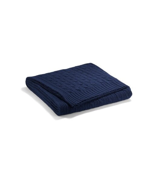 Plaid Cable Cachemire torsadé Polo Navy de votre