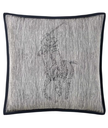 Coussin Modern Equestrian en Soie Gris Clair du meilleur 