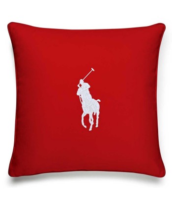 Coussin Rouge Pony Blanc livraison gratuite