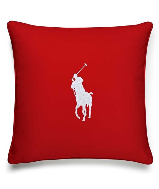 Coussin Rouge Pony Blanc livraison gratuite