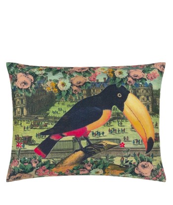 Coussin Toucan Floral Sepia basket pas cher