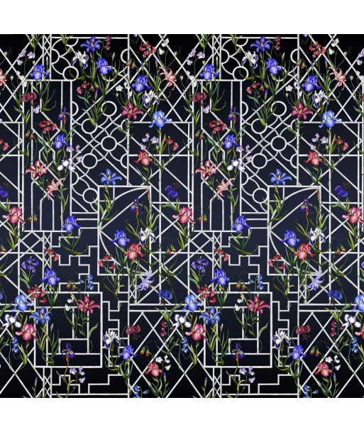 Papier Peint CL Fretwork Garden Panoramic Indigo shop