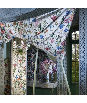 Tissu Fretwork Garden Jais pas cheres