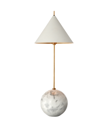 Lampe d'appoint Cleo Orb Blanche Laiton des créatures d'habitude