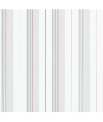 Papier Peint RL Aiden Stripe - Granite / Red pas cheres