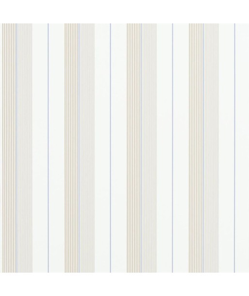 Papier Peint RL Aiden Stripe - Natural / Blue chez Cornerstreet bien 