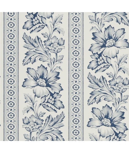 Papier Peint RL Gwinnet Toile Indigo français