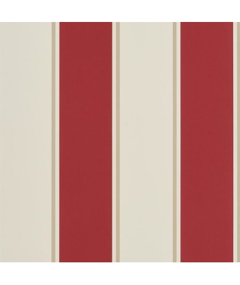 Papier Peint RL Mapleton Stripe - Vermilion rembourrage situé sous