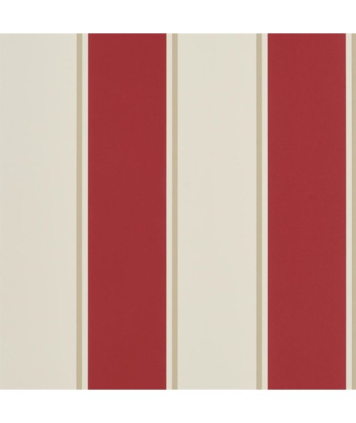 Papier Peint RL Mapleton Stripe - Vermilion rembourrage situé sous