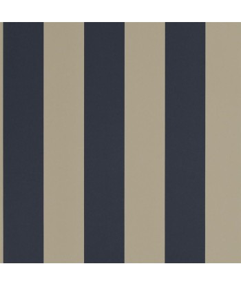 Papier Peint RL Spalding Stripe - Navy / Sand pas cher