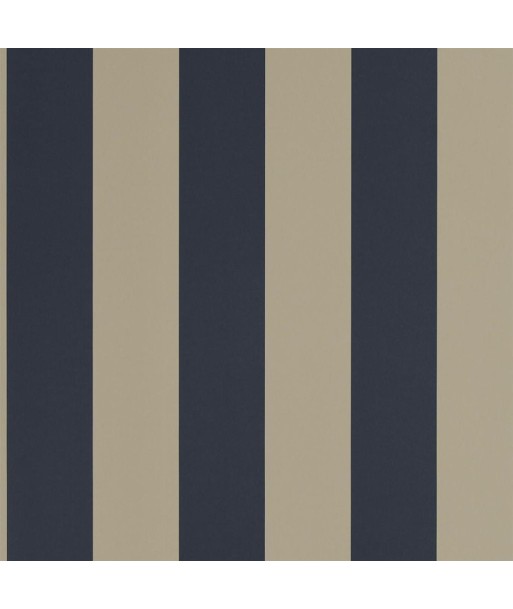 Papier Peint RL Spalding Stripe - Navy / Sand pas cher