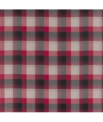 Tissu RL Market Street Plaid Cardinal de l' environnement