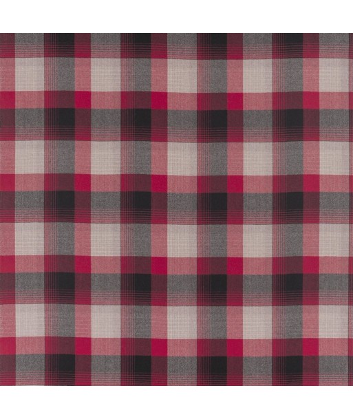 Tissu RL Market Street Plaid Cardinal de l' environnement