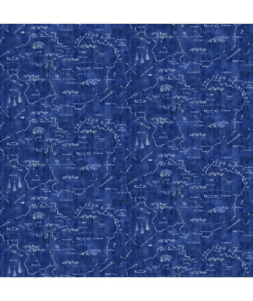 Tissu RL Silverton Map - Denim À commander