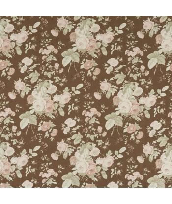 Tissu RL Tallulah Floral Chocolate Véritable concentré