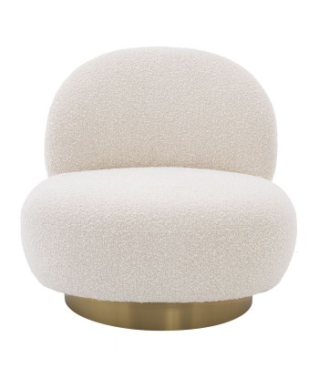 Fauteuil Clément Crème Bouclé solde