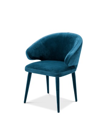 Chaise De Salle A Manger Cardinale Velours Roche Bleu Sarcelle prix