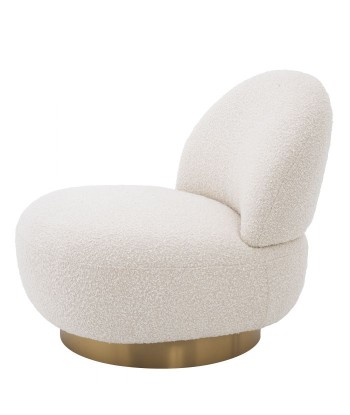 Fauteuil Clément Crème Bouclé solde