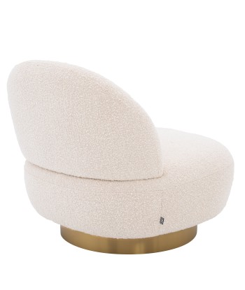 Fauteuil Clément Crème Bouclé solde