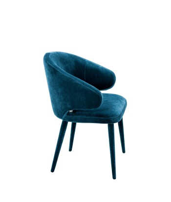 Chaise De Salle A Manger Cardinale Velours Roche Bleu Sarcelle prix