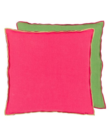 Coussin DG Brera Lino Cerise & Grass Les magasins à Paris et en Île-de-France