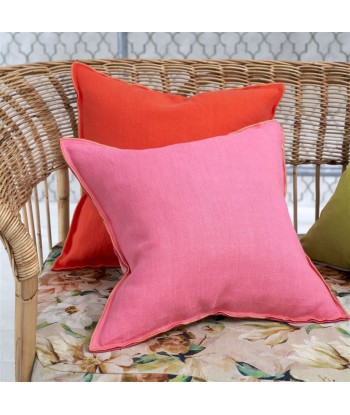 Coussin DG Brera Lino Hibiscus & Peach Linen pas cher chine