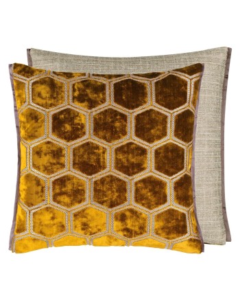 Coussin DG En Velours Manipur Ochre de pas cher