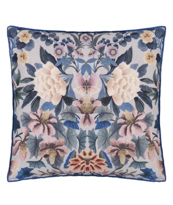 Coussin DG Ikebana Damask Slate Blue Pour