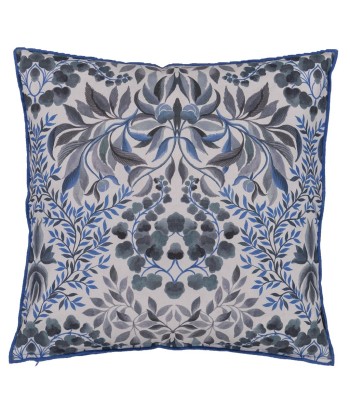 Coussin DG Ikebana Damask Slate Blue Pour