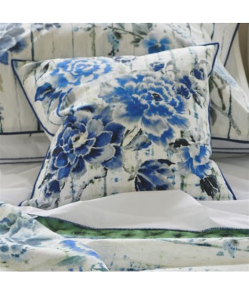 Coussin DG Kyoto Flower Indigo Véritable concentré