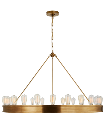 Chandelier Roark 50'' - Laiton en linge