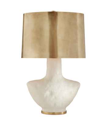 Lampe de Table Armato Petit modèle - Céramique Blanche et Laiton bruni l'évolution des habitudes 